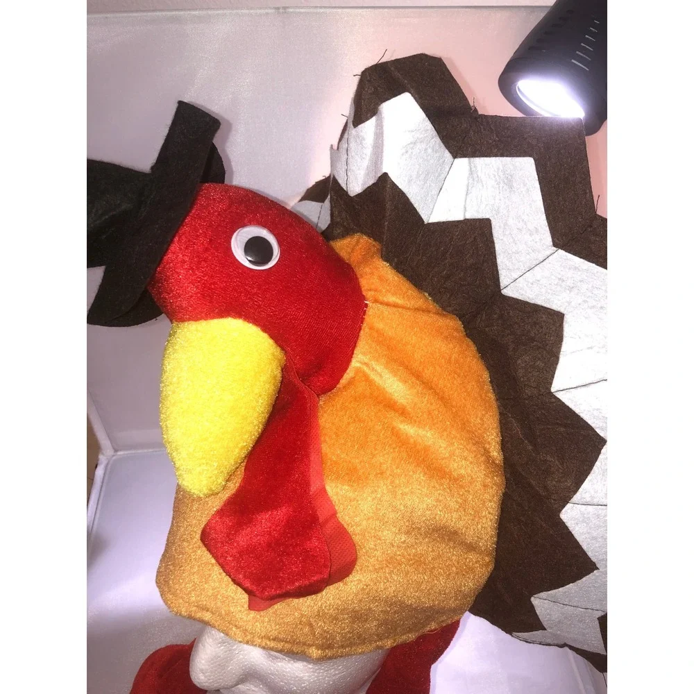 Thanksgiving Plush Turkey Hat Bundle of 2 Festive Novelty Costume Accessory